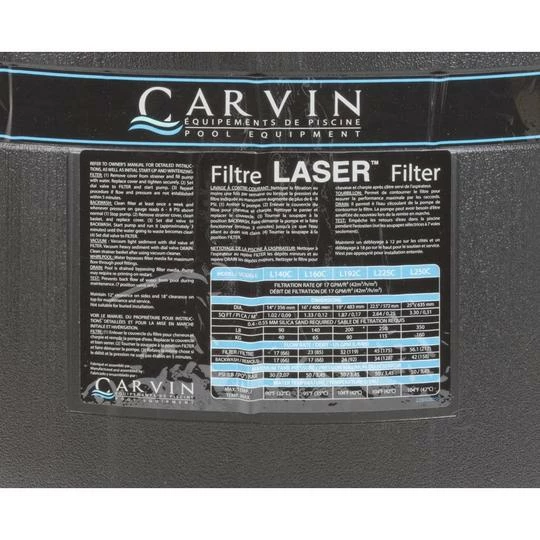 Carvin Sand Filter, Carvin Laser L250C-7C,Top Mt,25",1-1/2" Valve - Image 2