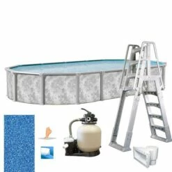 Ambassador 12'x24' X 52" Oval Above Ground Pool Package