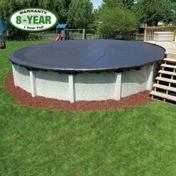 Economy 24' Round Winter Pool Cover With 40 Cover Clips