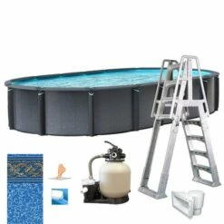 Edge 15'x26' X 52" Oval Above Ground Pool Package