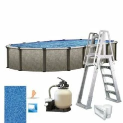 Epic 15'x24' X 52" Oval Above Ground Pool Package