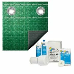 Polar Plus 12-Year 16' X 32' Rectangle Winter Pool Cover With Pool Closing Kit Up To 15,000 Gallons Bundle