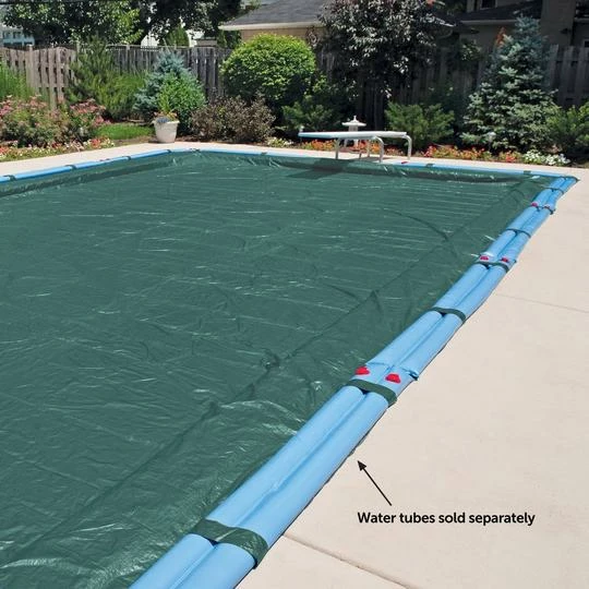 Midwest Canvas - 20' X 44' Rectangle Winter Pool Cover, 12 Year Warranty, Green - Image 4