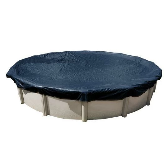 Midwest Canvas - 24' Round Winter Pool Cover, 10 Year Warranty, Blue - Image 2