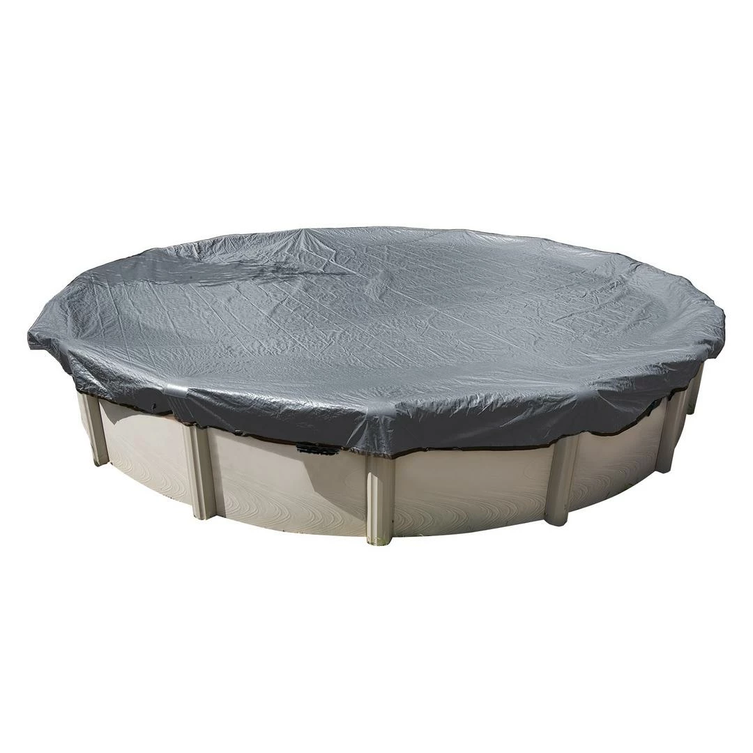 Midwest Canvas - 18' Round Winter Pool Cover, 16 Year Warranty, Silver - Image 7