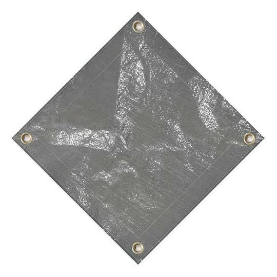 Midwest Canvas - 18' Round Winter Pool Cover, 16 Year Warranty, Silver