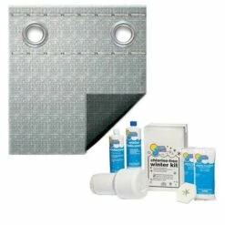 Super Polar Plus 16-Year 16' X 32' Rectangle Winter Pool Cover With Pool Closing Kit Up To 15,000 Gallons Bundle